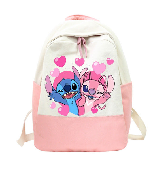 Disney Lilo and Stitch Backpack Set for Kids - Bundle with Stitch Backpack  with Tsum Tsum Stickers and More (Girls Backpack Elementary School)