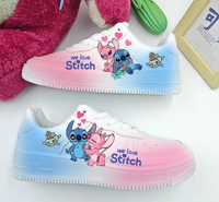 Stitch Low Top Sneakers Disney Air Force 1 Unisex Kids Adult Running Sports Shoes Gifts