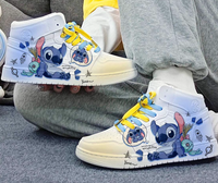 Stitch High Tops Disney Cartoon Sneakers Unisex Kids and Adult Running Sports Shoes Air Force 1 Gifts