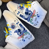 Stitch High Tops Disney Cartoon Sneakers Unisex Kids and Adult Running Sports Shoes Air Force 1 Gifts