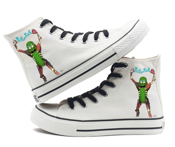 Evil Pickle Rick And Morty High Tops Canvas Shoes Basketball Shoes Cartoon Cute Kid Gifts