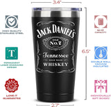 Jack Daniel 20 oz Tumbler Insulated Stainless Steel Coffee Travel Mug Funny Gifts for Women Men Him Her