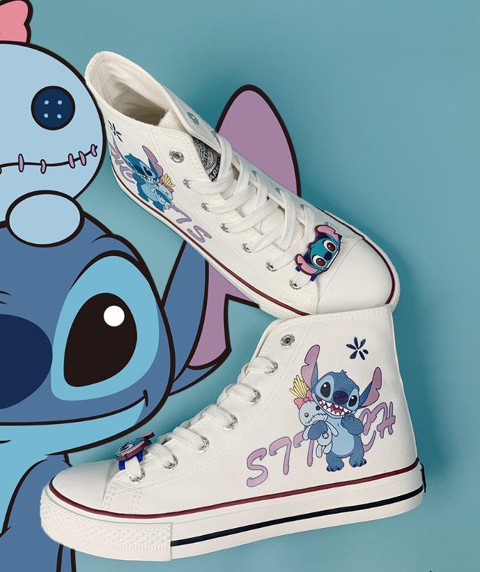 Stitch High Tops Canvas Shoes Sneakers Kid Shoes Unisex Shoes Gifts