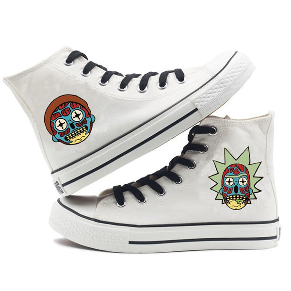 Custom Rick And Morty Sneakers Canvas Shoes Basketball Shoes Cartoon Gifts