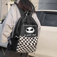 The Nightmare Before Christmas Jack Skellington Backpack Black Schoolbag Travel Bag Kids Unisex