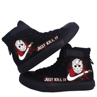 Jason Voorhees Sneakers High Top Custom Friday 13th Shoes Horror Converse Runners Gift