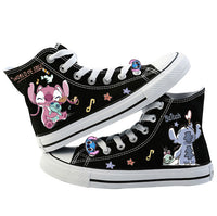 Lio And Stitch High Top Shoes Converse Sneakers Unisex Kids and Adult Runners Sports Shoes Gifts