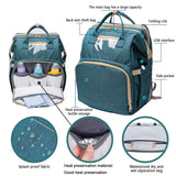 Waterproof Mummy Bag Diaper Bag Travel Backpack Foldable Crib Baby bed