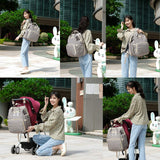 Waterproof Mummy Bag Diaper Bag Travel Backpack Foldable Crib Baby bed