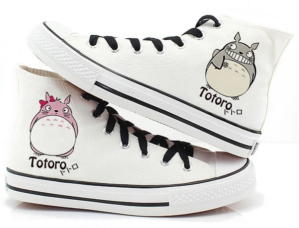 Totoro canvas shoes Totoro Hand Painted Shoes  sneakers high top shoes