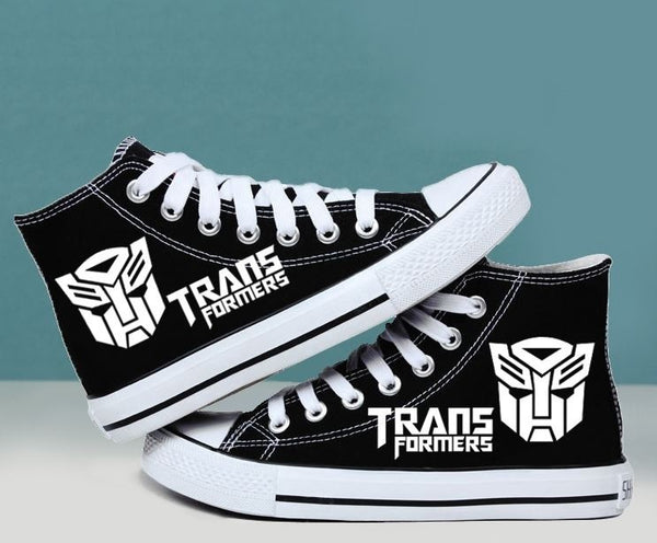 transformer Shoes Hand Painted Shoes transformerscanvas shoes sneakers high top shoes