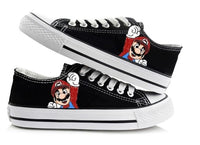 Super Mario Shoes Hand Painted Shoes Mario canvas shoes sneakers low top shoes