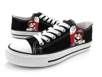 Super Mario Shoes Hand Painted Shoes Mario canvas shoes sneakers low top shoes