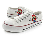 Super Mario Shoes Hand Painted Shoes Mario canvas shoes sneakers low top shoes