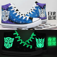 Transformers Hand Painted Shoes Sneaker Canvas Shoes