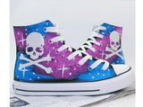 Galaxy Skull Hand Painted Shoes Canvas Shoes Sneakers Unique gifts