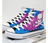 Galaxy Skull Hand Painted Shoes Canvas Shoes Sneakers Unique gifts