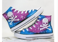 Galaxy Skull Hand Painted Shoes Canvas Shoes Sneakers Unique gifts