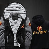 The Flash Thickening cotton-padded jacket  winter warm Hoodie Flannel Coats Soft Comfort Cashmere Sweatshirts