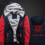 Naruto Sasuke Kakashi Konoha Thickening cotton-padded jacket Winter Warm Hoodie Flannel Coats Soft Comfort Cashmere Sweatshirts