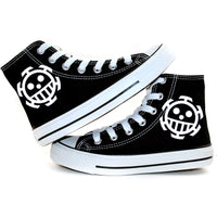 One piece Trafalgar Law Luminous Canvas Shoes,Outdoor Leisure Fashion Sneakers,Unisex Casual Shoes