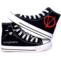 V for Vendetta Shoes Canvas Shoes Sneakers V for Vendetta High Top Shoes Christmas Gifts Birthday Gifts