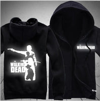 The Walking Dead Luminous Unisex Zipper Hooded Cardigan Sweater,Stree Fashion Sports Coat,Cool Hoodie Sweater Coat