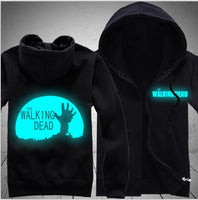 The Walking Dead Luminous Unisex Zipper Hooded Cardigan Sweater,Stree Fashion Sports Coat,Cool Hoodie Sweater Coat Christmas Gifts Birthday Gifts