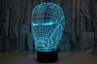 Iron man 3D Illusion Led Table Lamp 7 Color Change LED Desk Light Lamp Art Deco Special Gifts