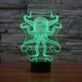 The octopus 3D Illusion Led Table Lamp 7 Color Change LED Desk Light Lamp The octopus Art Deco Special Gifts