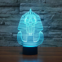 Egyptian Pharaoh 3D Illusion Led Table Lamp 7 Color Change LED Desk Light Lamp Egyptian Pharaoh Art Deco Special Gifts