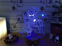 Iron man Lamp 3D Laser Engraved Lights LED Desk Light Lamp Iron man Figure Kids Gift Birthday Gifts Christmas Gifts