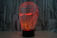 Iron man 3D Illusion Led stolní lampa 7 Změna barvy LED stolní lampa Iron man Dárky Dárky k narozeninám Vánoční dárky