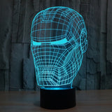 Iron man 3D Illusion Led stolní lampa 7 Změna barvy LED stolní lampa Iron man Dárky Dárky k narozeninám Vánoční dárky