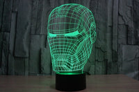 Iron man 3D Illusion Led stolní lampa 7 Změna barvy LED stolní lampa Iron man Dárky Dárky k narozeninám Vánoční dárky