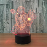 Iron Man 3D Illusion Led Table Lamp 7 Color Change LED Desk Light Lamp Iron Man Gifts Decoration Ornament