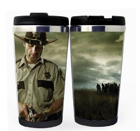 The Walking Dead Rick Grimes Stainless Steel 400ml Coffee Tea Cup Walking Dead Coffee Mug Beer Stein Rick Grimes Birthday Gifts Christmas Gifts