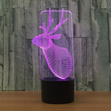 Christmas deer Illusion Led Table Lamp 7 Color Change LED Desk Light Lamp Christmas deer Decoration Ornament