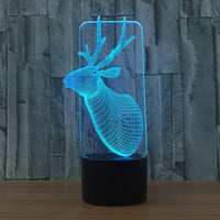 Vánoční jelen Illusion Led Stolní lampa 7 Změna barvy LED Stolní Světelná lampa Vánoční Dekorace Jelena Ornament