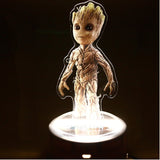 Baby Groot 3D Illusion Led stolní lampa 7 Změna barvy Světlo Lampa Baby Groot Figurka Model Groot Akční figurka Groot Dárky pro děti