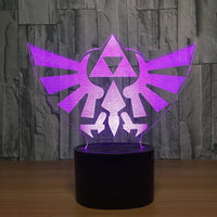 The Legend of Zelda 3D Illusion Led stolní lampa 7 změn barvy LED stolní lampa The Legend of Zelda Dárky Vánoční dárky