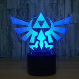 The Legend of Zelda 3D Illusion Led stolní lampa 7 změn barvy LED stolní lampa The Legend of Zelda Dárky Vánoční dárky