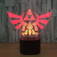 The Legend of Zelda 3D Illusion Led Table Lamp 7 Color Change LED Desk Light Lamp The Legend of Zelda Gifts Christmas Gifts