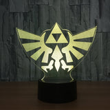 The Legend of Zelda 3D Illusion Led Table Lamp 7 Color Change LED Desk Light Lamp The Legend of Zelda Gifts Christmas Gifts