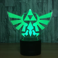 The Legend of Zelda 3D Illusion Led Table Lamp 7 Color Change LED Desk Light Lamp The Legend of Zelda Gifts Christmas Gifts