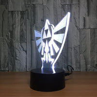 The Legend of Zelda 3D Illusion Led stolní lampa 7 změn barvy LED stolní lampa The Legend of Zelda Dárky Vánoční dárky