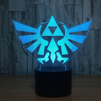 The Legend of Zelda 3D Illusion Led Table Lamp 7 Color Change LED Desk Light Lamp The Legend of Zelda Gifts Christmas Gifts