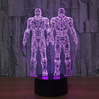 Iron man 3D Illusion Led Table Lamp 7 Color Change LED Desk Light Lamp Iron man Gifts Christmas Gifts