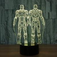 Iron man 3D Illusion Led Table Lamp 7 Color Change LED Desk Light Lamp Iron man Gifts Christmas Gifts