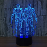 Iron man 3D Illusion Led Table Lamp 7 Color Change LED Desk Light Lamp Iron man Gifts Christmas Gifts